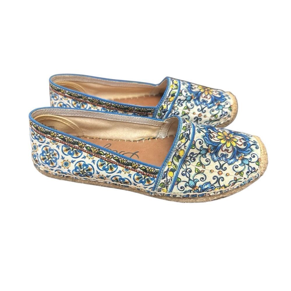 Brighton Lemony Loafers Shoes Espadrille Flower Floral Flats Size: 8 - Picture 2 of 6
